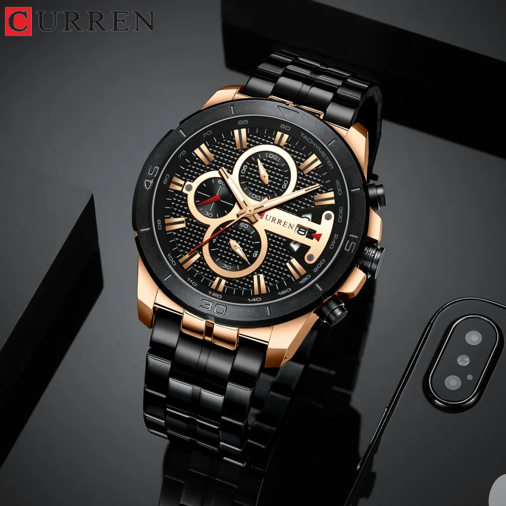 CURREN Watch 8337 Relogio Masculino Men Watch Top Brand Luxury Sport Watches Chronograph Stainless Steel Male Clock Reloj Hombre
CURREN Watch 8337 Relogio Masculino Men Watch Top Brand Luxury Sport Watches Chronograph Stainless Steel Male Clock Reloj Hombre