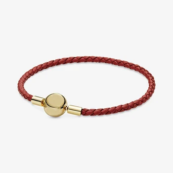 Red Braided Leather Bracelet Round Ball Clasp Golden Shine Jewelry Charm Bracelets for Women Men Woven Rope Chain DIY Jewelry 
Red Braided Leather Bracelet Round Ball Clasp Golden Shine Jewelry Charm Bracelets for Women Men Woven Rope Chain DIY Jewelry