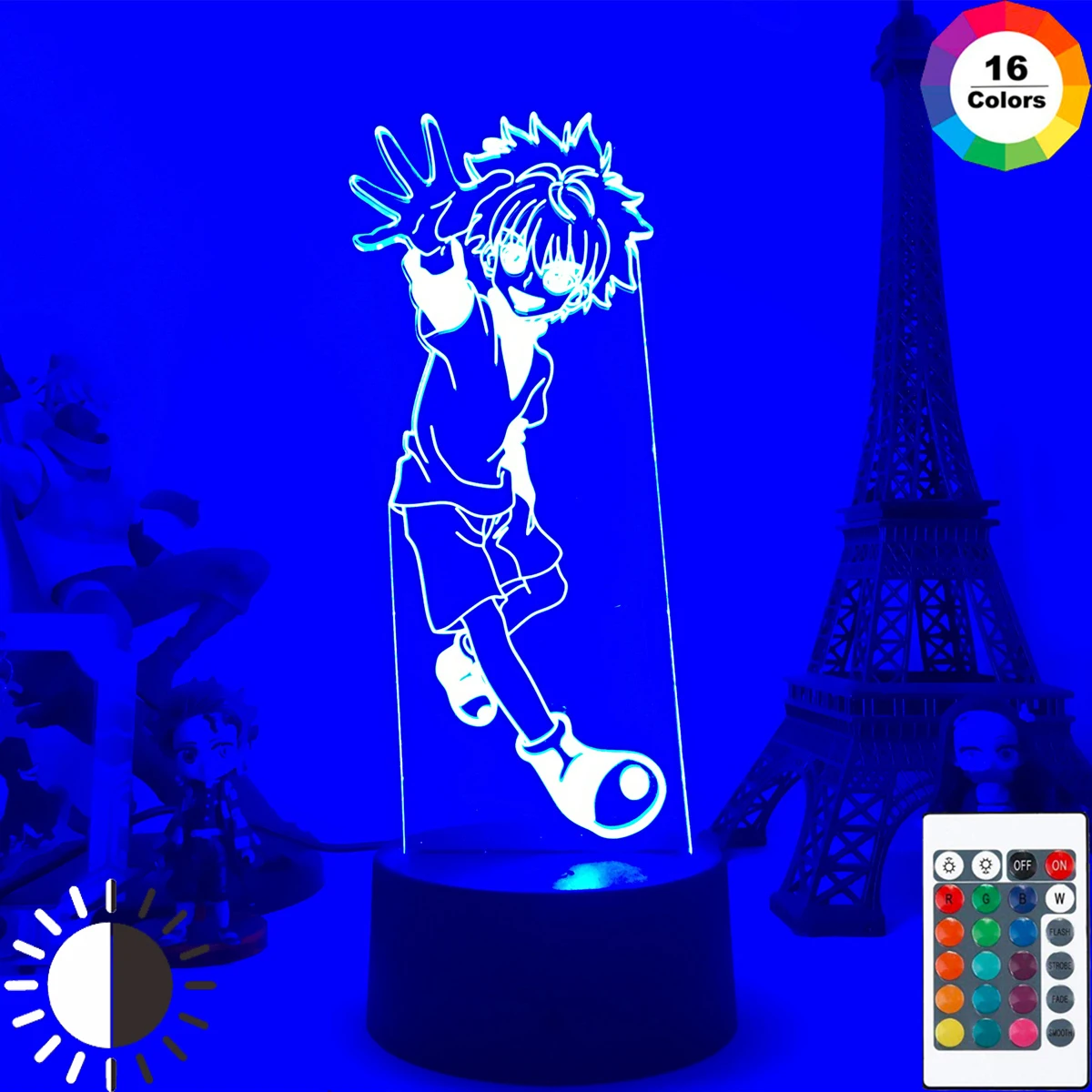 Милый ночсветильник Hunter X Killua 3d для детской спальни Декор Hxh светодиодный Аниме