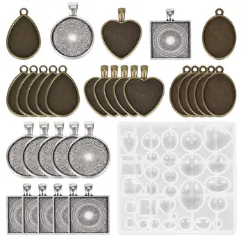 31 Pcs Time Gem Expoxy Drop Mould Combination Set DIY Jewelry Craft Making Kit Circular Square Love Elliptic Alloy Base Mold
31 Pcs Time Gem Expoxy Drop Mould Combination Set DIY Jewelry Craft Making Kit Circular Square Love Elliptic Alloy Base Mold