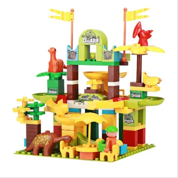 New Duplo Block Street Scenes Paradise Dinosaur Animal Slide Track Building Blocks Toy Assemble Funnel Slide Bricks Kids Gift
New Duplo Block Street Scenes Paradise Dinosaur Animal Slide Track Building Blocks Toy Assemble Funnel Slide Bricks Kids Gift