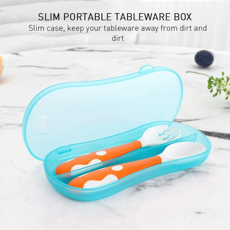 Portable Spoon Box Case Healthy Baby Food Tableware Fork Spoon Storage Box Travel Plastic Box Cartoon Cute Blue Pink
Portable Spoon Box Case Healthy Baby Food Tableware Fork Spoon Storage Box Travel Plastic Box Cartoon Cute Blue Pink