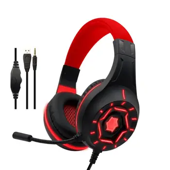 Wired Luminous Heavy Bass Headset Noise Reduction Gaming Headphone with Mic and LED Light For Gaming Computer Laptop PC
Wired Luminous Heavy Bass Headset Noise Reduction Gaming Headphone with Mic and LED Light For Gaming Computer Laptop PC