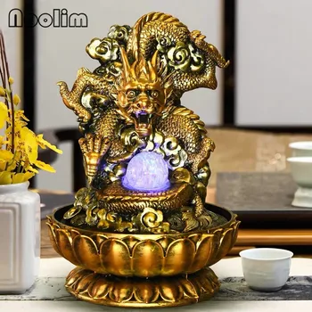 Office Desktop Water Fountain Living Room Feng Shui Humidifier Ornament Gold Buddha Statue Dragon Waterscape Home Decoration
Office Desktop Water Fountain Living Room Feng Shui Humidifier Ornament Gold Buddha Statue Dragon Waterscape Home Decoration