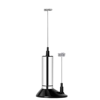 Electric Milk Frother 2 Whisk Hand Milk Foamer Kitchen Mixer For Cappuccino Coffee Egg Beater Drinks Blender With Stand 
Electric Milk Frother 2 Whisk Hand Milk Foamer Kitchen Mixer For Cappuccino Coffee Egg Beater Drinks Blender With Stand