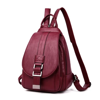 2020 New Women Leather Backpacks Vintage Female Shoulder Bag High Capacity Travel Backpack School Bags For Girls Mochilas 
2020 New Women Leather Backpacks Vintage Female Shoulder Bag High Capacity Travel Backpack School Bags For Girls Mochilas