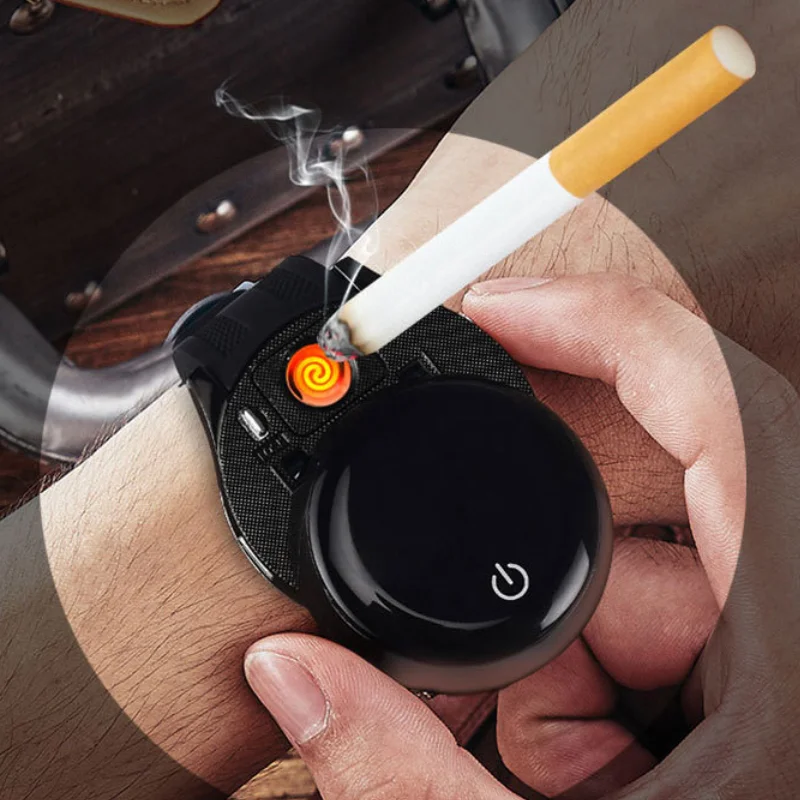 Smart Watch lighter Wristband Rechargeable Cigarette lighter Call Reminder USB Bluetooth Clock Men Watch Lighter
Smart Watch lighter Wristband Rechargeable Cigarette lighter Call Reminder USB Bluetooth Clock Men Watch Lighter