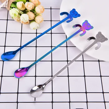 Coffee Spoon Mini Stainless Steel Cartoon Cat Spoon Long Handle Flatware Coffee Drinking Tools Kitchen Gadget Teaspoons
Coffee Spoon Mini Stainless Steel Cartoon Cat Spoon Long Handle Flatware Coffee Drinking Tools Kitchen Gadget Teaspoons