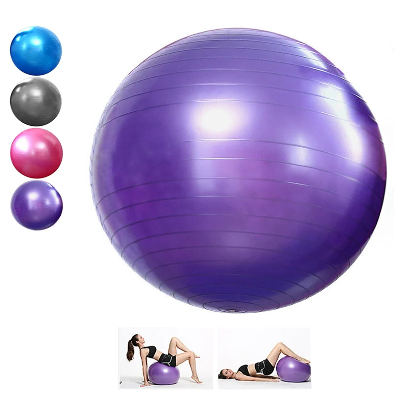 Фото PVC Fitness Ball Yoga 55cm/65cm/75CM Thickened Explosion-proof Sports Home Gym Pilates Equipment Balance Globue 4 Colors | Спорт и