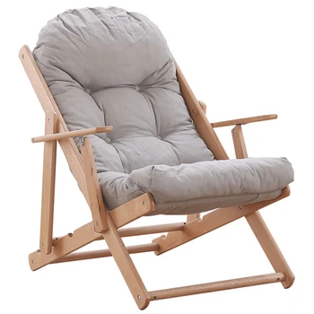 

Recliner Rocking Chair Lazy Couch Balcony Leisure Chair Nordic Siesta Chair Modern Home Folding Elderly Chair