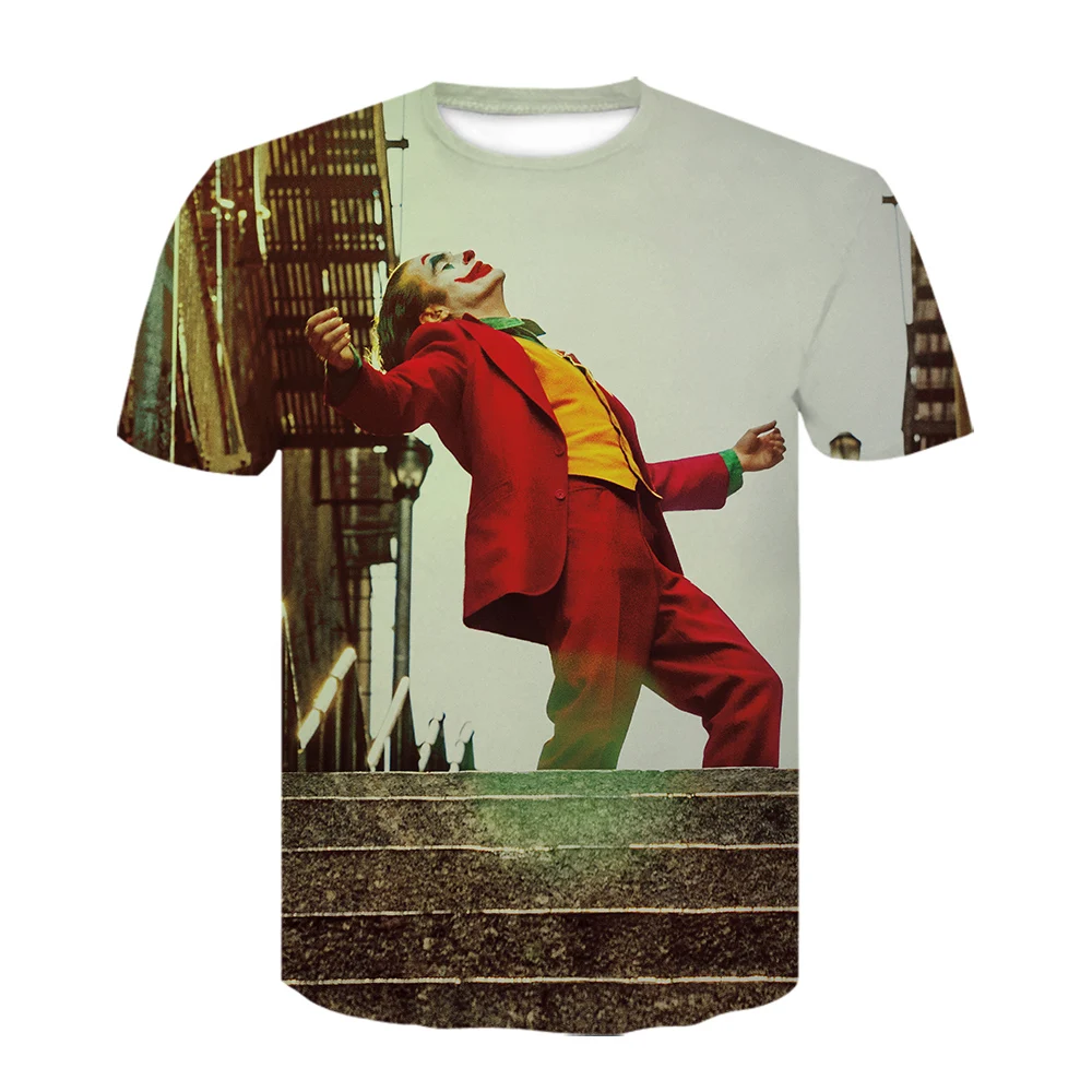 Horror Movie It Penny Wise Clown Joker 3D Print Tshirt Men/Women Hip Hop Streetwear Tee T shirt 90s Boys Cool Clothes Man Tops | Мужская