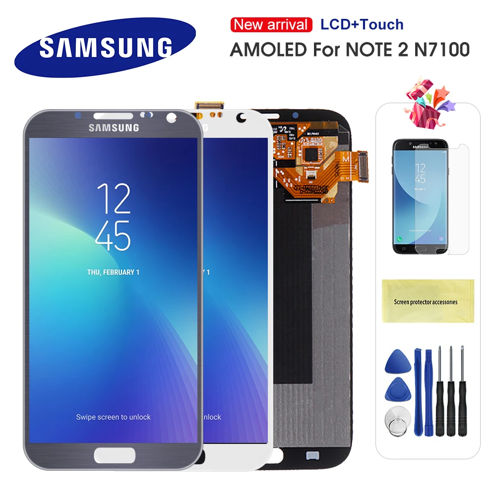 Original Super AMOLED LCD For Samsung Galaxy Note 2 N7100 N7105 LCD Display Touch Screen Digitizer Assembly Replacement
Original Super AMOLED LCD For Samsung Galaxy Note 2 N7100 N7105 LCD Display Touch Screen Digitizer Assembly Replacement