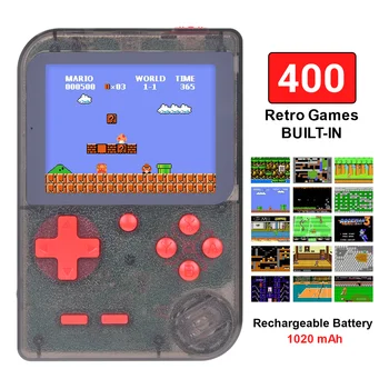 Retro Handheld Game Console Portable 8 Bit 400 in 1 Classic Games FC NES 3" Monitor Big Screen Christmas Gifts Transparent Gray
Retro Handheld Game Console Portable 8 Bit 400 in 1 Classic Games FC NES 3" Monitor Big Screen Christmas Gifts Transparent Gray