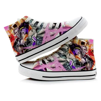 Unisex Anime Graffiti Bizarre Adventure Casual Canvas Shoes plimsolls hand-painted Kujo Jotaro Flat duck shoes Sneakers 
Unisex Anime Graffiti Bizarre Adventure Casual Canvas Shoes plimsolls hand-painted Kujo Jotaro Flat duck shoes Sneakers