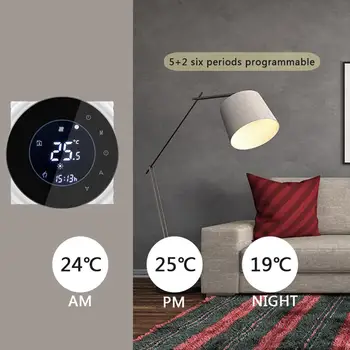 LCD Touch Screen Phone Remote Control Function Smart WiFi Water/Gas Boiler Thermostat Temperature Controller Smart Home
LCD Touch Screen Phone Remote Control Function Smart WiFi Water/Gas Boiler Thermostat Temperature Controller Smart Home