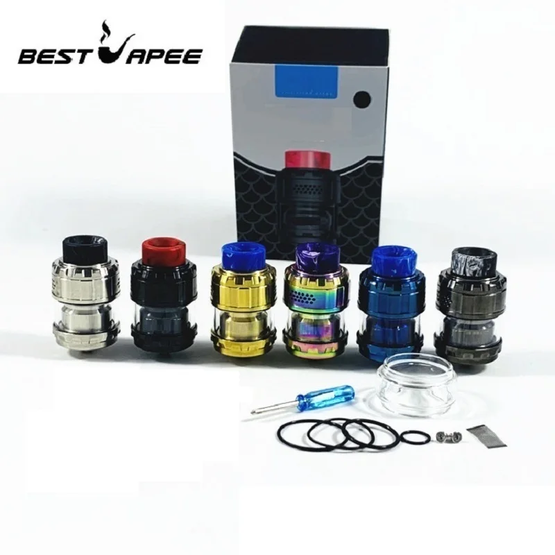 

RTA 3ml 5ml tank atomizer with airflow intake Dual Coil Upgraded For E Cigarette Box Mod Vape colors Newest Kylin M rta atomizer