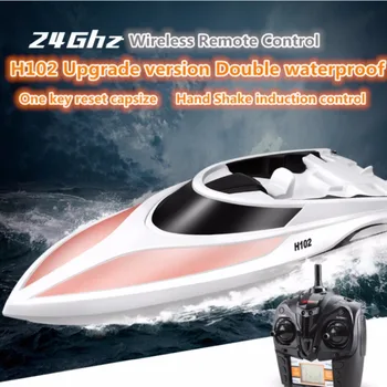 

TKKJ H102 Racing Double Waterproof Rc Boat 2.4g 4ch 150m 30km/h High Speed Electric Remote Control Rc Speedboat Boat Vs Ft011