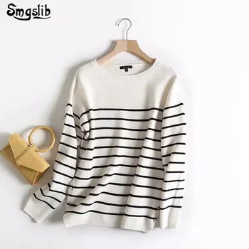 2020 winter sweaters women england style navy striped loose o-neck gold buttons soft knitting sweaters women pullovers
2020 winter sweaters women england style navy striped loose o-neck gold buttons soft knitting sweaters women pullovers
