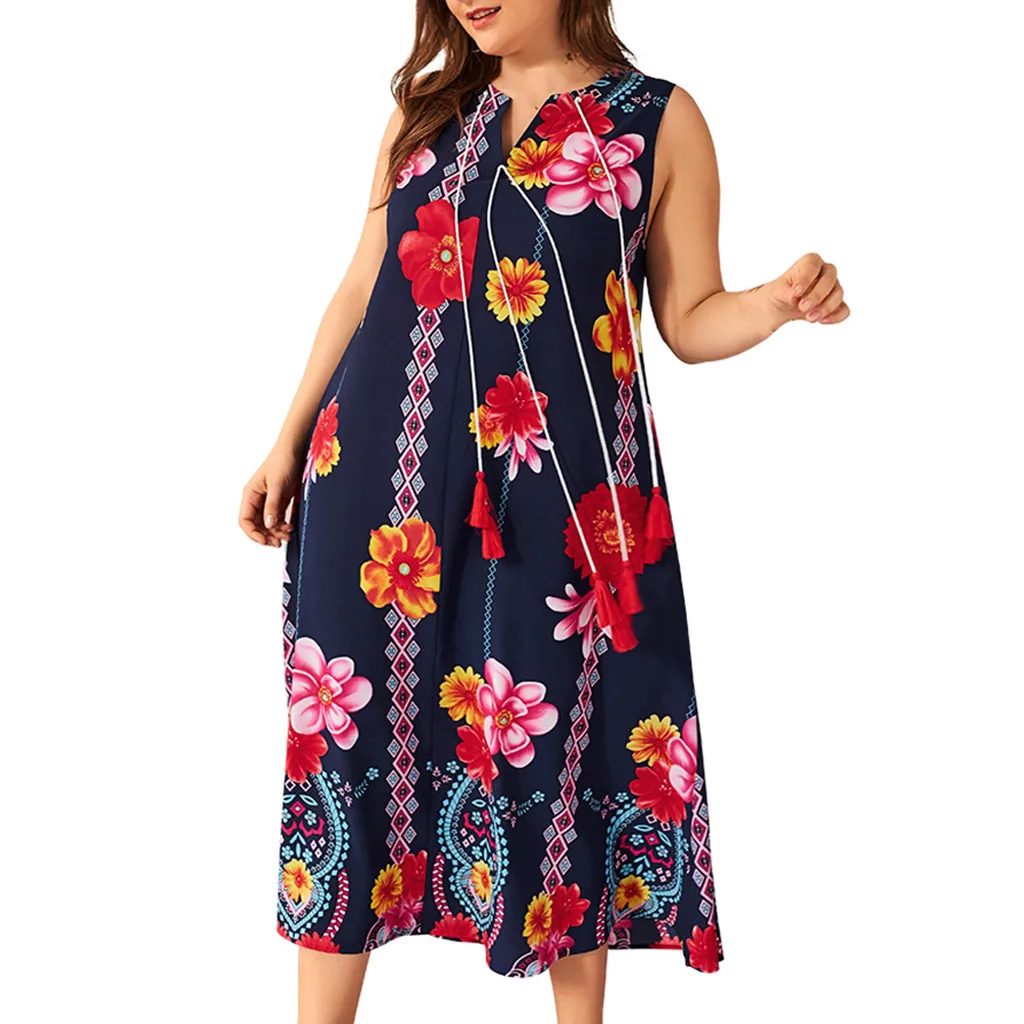 Maternity Plus Size Womens Bohe Floral Print Sleeveless loose V-Neck Dress Ladies Sundress NEW Cotton 2019 casual dresses
Maternity Plus Size Womens Bohe Floral Print Sleeveless loose V-Neck Dress Ladies Sundress NEW Cotton 2019 casual dresses