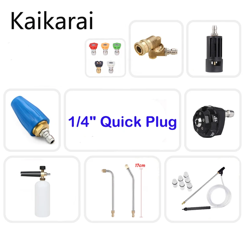 For Pressure Washer with 1/4" Quick Connect Plug, Turbo Spray Rotating/ Sandblasting machine/Nozzle for spray gun/snow foam/ca
For Pressure Washer with 1/4" Quick Connect Plug, Turbo Spray Rotating/ Sandblasting machine/Nozzle for spray gun/snow foam/ca