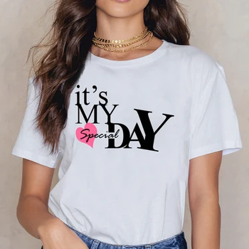 Tops T Shirt Women Its My Special Day Birthday Womens 34 Sleeve Comic Inscriptions Print Female Shirt 
Tops T Shirt Women Its My Special Day Birthday Womens 34 Sleeve Comic Inscriptions Print Female Shirt