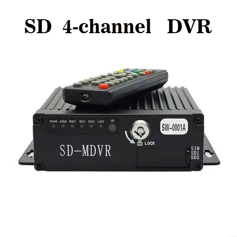 Фото 4CH SD card high-definition vehicle mounted aerial video recorder MDVR 720P simulation coaxial passenger car monitoring host |