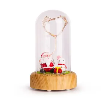 

Santa Claus Wishing Bottle Bluetooth Speaker LED Night Light Christmas Wireless Soundbox Valentine's Day Present BLUELOVER