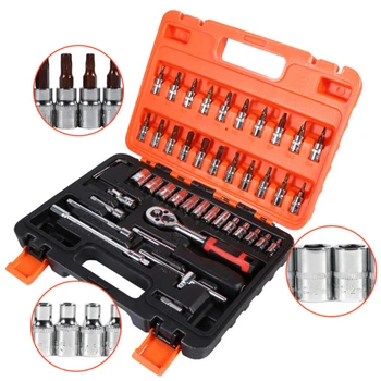 53 pieces ratchet wrench socket combination high carbon steel bicycle motorcycle repair tool set household tools
53 pieces ratchet wrench socket combination high carbon steel bicycle motorcycle repair tool set household tools