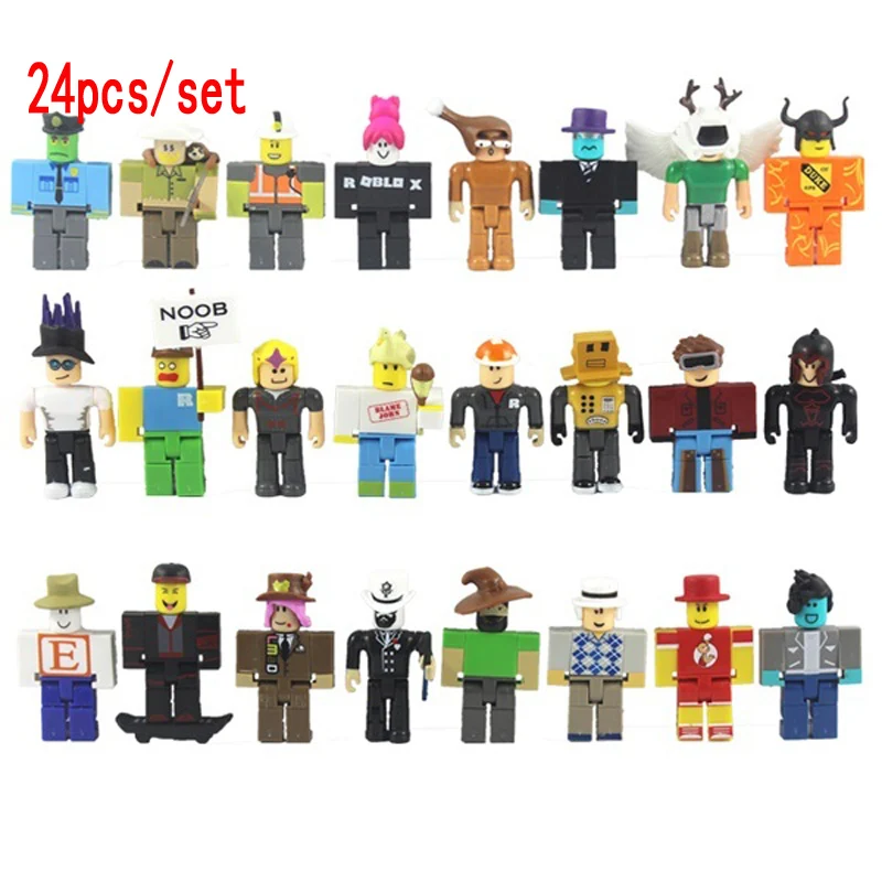 Экшн фигурки ROBLOX 24 шт./компл. 7 см ПВХ Куклы костюмы игрушки аниме модели для