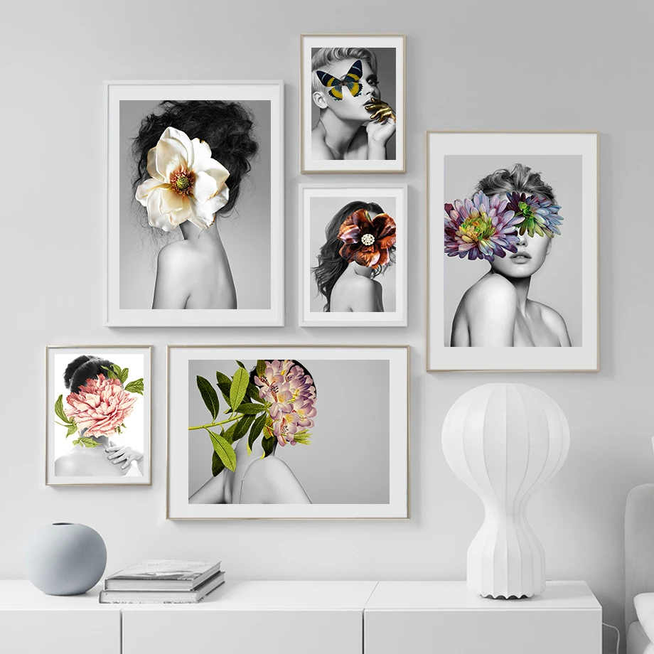 Modern Figure Girl Head Flower Picture Home Decor Nordic Canvas Painting Wall Art Posters and Prints Beauty Decor for Bedroom
Modern Figure Girl Head Flower Picture Home Decor Nordic Canvas Painting Wall Art Posters and Prints Beauty Decor for Bedroom