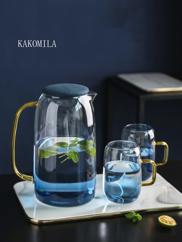 1500ML New Gradient Color Cold Water Glass Bottle Set With Cover Gold Handle Cold Water Kettle Glass Water Cup Home Drinkware
1500ML New Gradient Color Cold Water Glass Bottle Set With Cover Gold Handle Cold Water Kettle Glass Water Cup Home Drinkware
