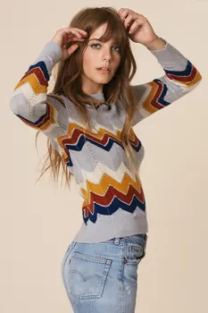 Autumn Spring Long Sleeve Top Pullover Knit Clothes European Style Women Sweater OL Striped Rainbow Woman Sweater
Autumn Spring Long Sleeve Top Pullover Knit Clothes European Style Women Sweater OL Striped Rainbow Woman Sweater