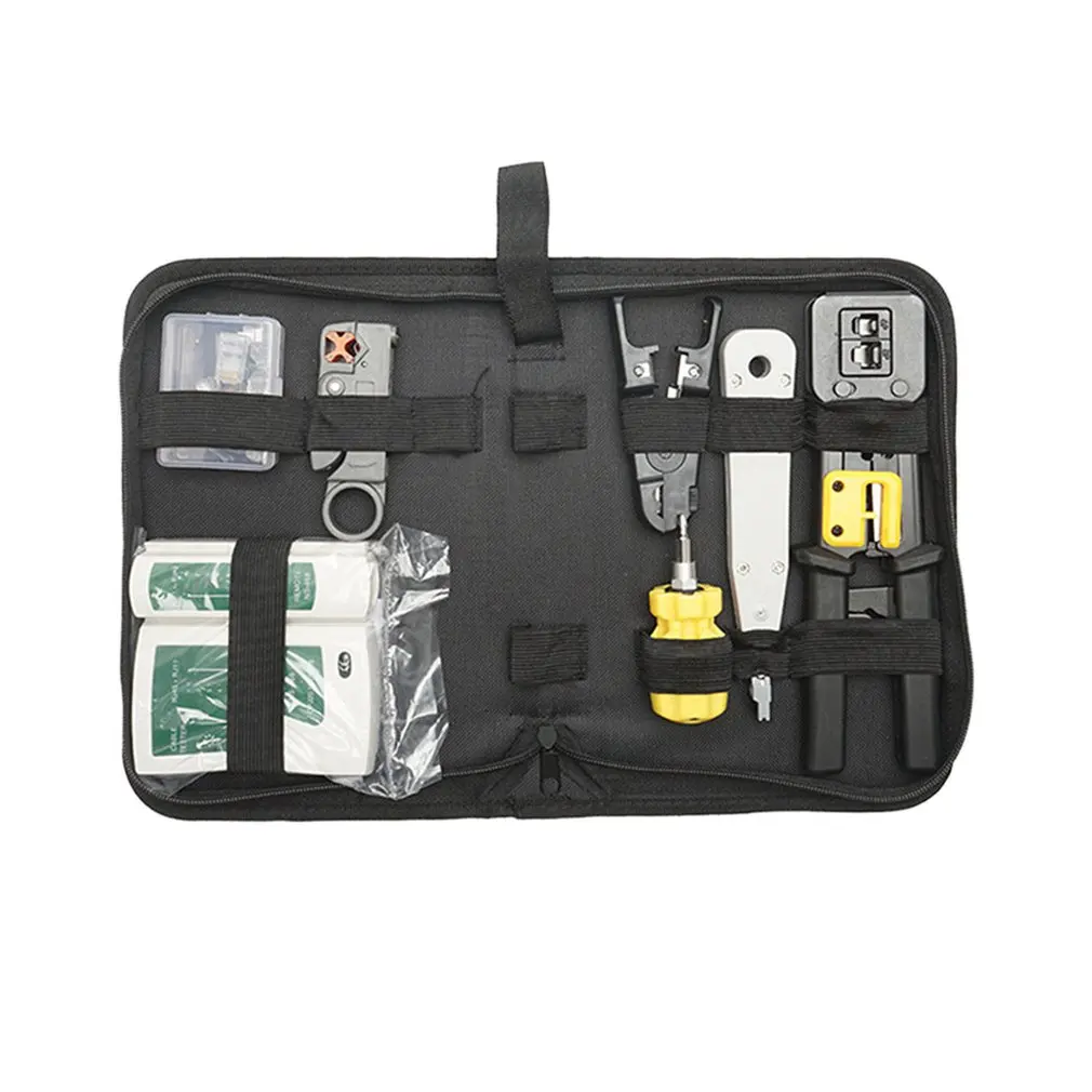 Network Tool Kit Network Repair Tool Set Three With Cable Clamp Wire Cutter Wire Stripper Network Test Instrument 9pcs
Network Tool Kit Network Repair Tool Set Three With Cable Clamp Wire Cutter Wire Stripper Network Test Instrument 9pcs