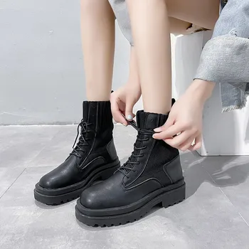 COOTELILI Women Nakle Boots And High Boots Keep Warm Shoes 5cm Heel Flats Boots For Woman Fashion Lace Up Shoes Botas Mujer
COOTELILI Women Nakle Boots And High Boots Keep Warm Shoes 5cm Heel Flats Boots For Woman Fashion Lace Up Shoes Botas Mujer