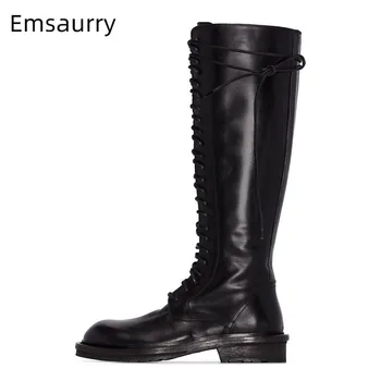 2020 Boots Women Round Toe Thick Bottom Low Heel Party Bottes Chic Cross Lace Up Botas Fall Winter Knee High Fashion Boots Woman
2020 Boots Women Round Toe Thick Bottom Low Heel Party Bottes Chic Cross Lace Up Botas Fall Winter Knee High Fashion Boots Woman
