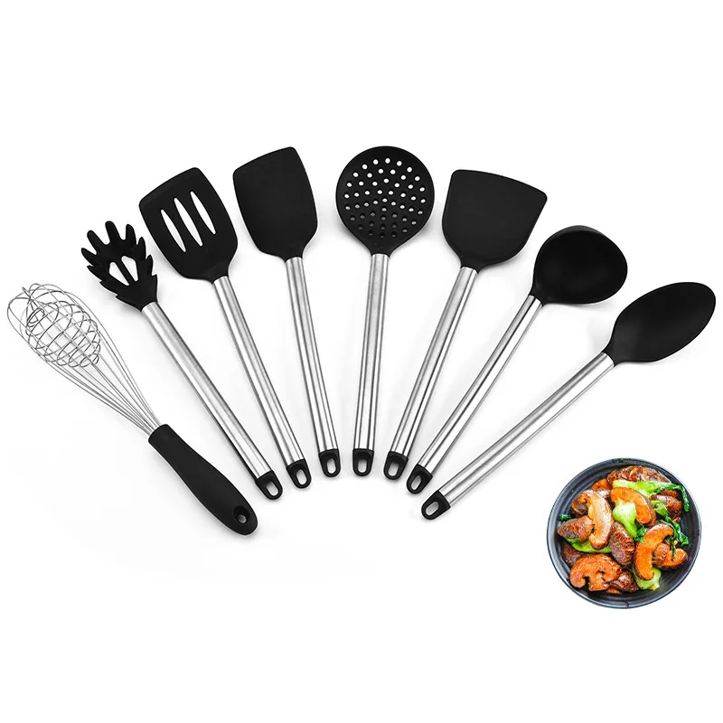 8pcs Silicone Kitchen Cooking Utensils Stainless Steel Handle Kitchenware Set Baking Tools Shovel Cookware Kit for Drop Shipping
8pcs Silicone Kitchen Cooking Utensils Stainless Steel Handle Kitchenware Set Baking Tools Shovel Cookware Kit for Drop Shipping