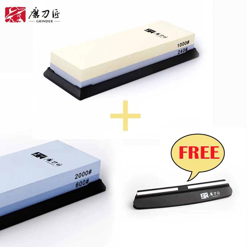 240/1000 mesh and 600/2000 mesh double-sided sharpening stone grind combination kitchen knife sharpener-T6124W + TG6260
240/1000 mesh and 600/2000 mesh double-sided sharpening stone grind combination kitchen knife sharpener-T6124W + TG6260