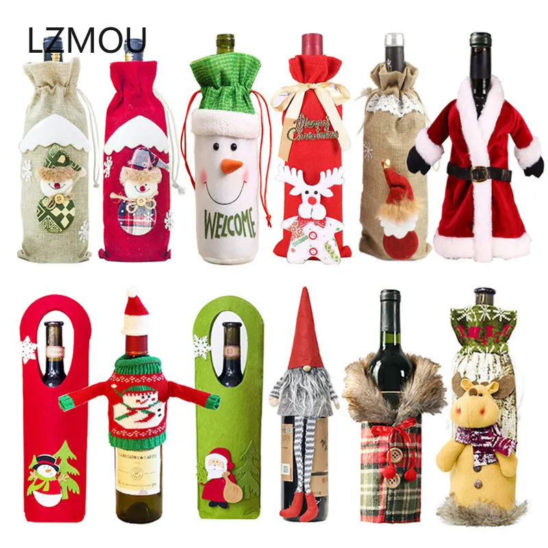 New Year 2020 Gift Santa Claus Wine Bottle Dust Cover Xmas Noel Christmas Decorations for Home Navidad 2019 Dinner Table Decor
New Year 2020 Gift Santa Claus Wine Bottle Dust Cover Xmas Noel Christmas Decorations for Home Navidad 2019 Dinner Table Decor