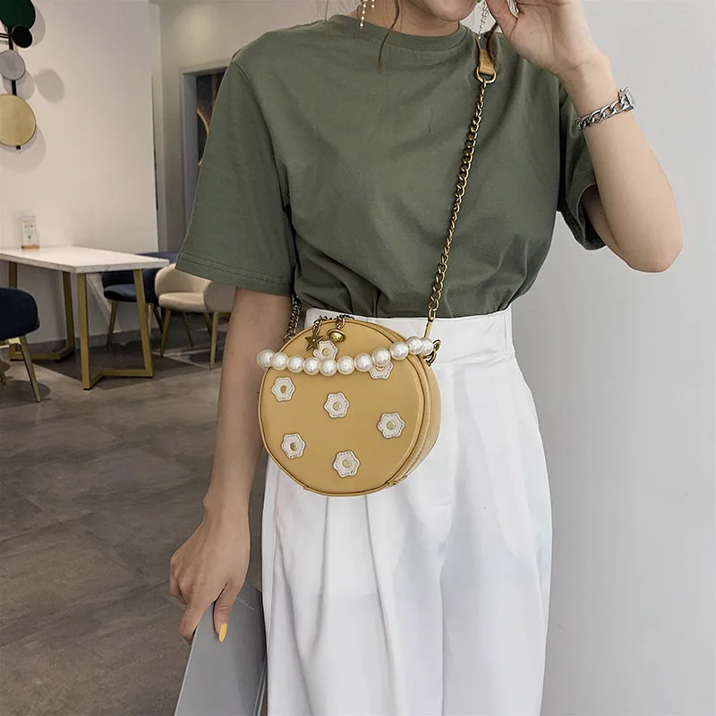 Western Style Bag WOMEN'S Bag New Style 2019 Summer Korean-style Versatile Pearl Shoulder Bag Fashion Textured Chain Small round
Western Style Bag WOMEN'S Bag New Style 2019 Summer Korean-style Versatile Pearl Shoulder Bag Fashion Textured Chain Small round