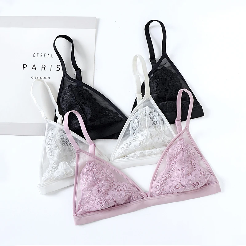 Hot New Bras Ladies Thin Lace Bra Sexy Floral Translucent Bralet Underwear Women Lace Bralette Bra Wireless Seamless Lingerie
Hot New Bras Ladies Thin Lace Bra Sexy Floral Translucent Bralet Underwear Women Lace Bralette Bra Wireless Seamless Lingerie