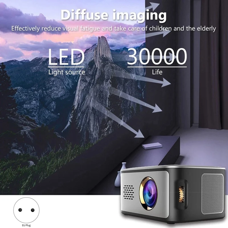 SD40 LCD Projector LED 1080P Home Theater 500 Lumens 1000:1 Contrast Ratio with HD USB Port(EU Plug)
SD40 LCD Projector LED 1080P Home Theater 500 Lumens 1000:1 Contrast Ratio with HD USB Port(EU Plug)