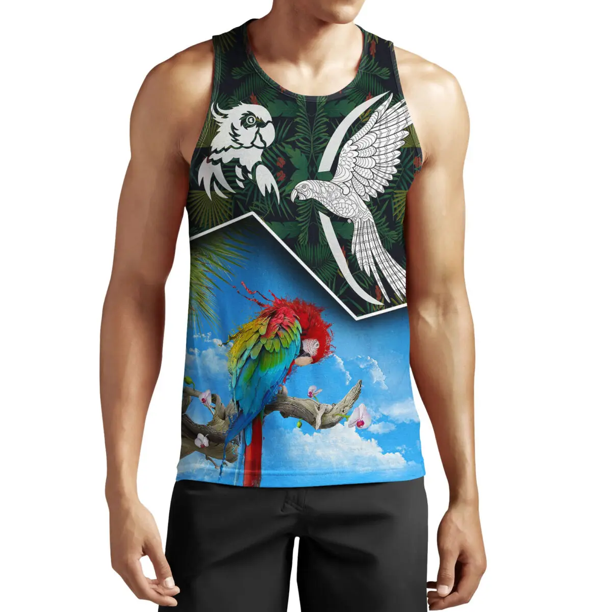 Animal Beautiful Love Parrot 3D Printed Men vest Summer Harajuku Sleeveless T-shirt Unisex Casual Polyester tank tops BX-050
Animal Beautiful Love Parrot 3D Printed Men vest Summer Harajuku Sleeveless T-shirt Unisex Casual Polyester tank tops BX-050