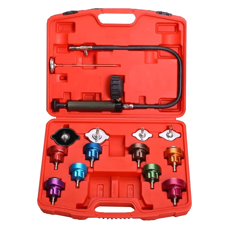 14 Pcs Pressure Cooling System Car Leak Tester Kit Water Tank Adapter Car Inspection Tool
14 Pcs Pressure Cooling System Car Leak Tester Kit Water Tank Adapter Car Inspection Tool