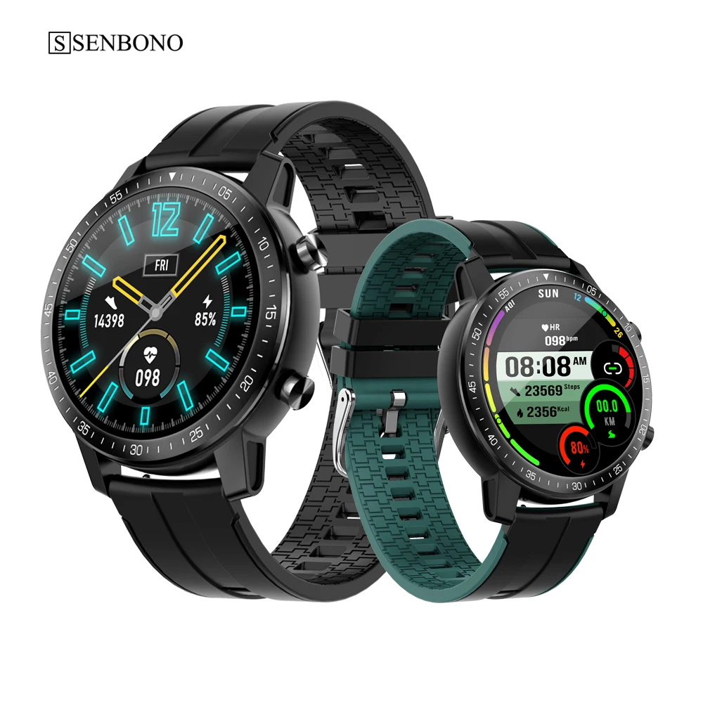 Смарт-часы SENBONO 2021 S30 унисекс IP68 с пульсометром трекером сна для IOS и Android |
