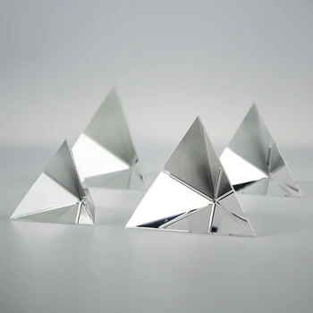 크리스탈 무지개 프리즘 광학 유리 피라미드, 이집트 크리스탈 유리 피라미드 프리즘, 무지개 과학 장식품