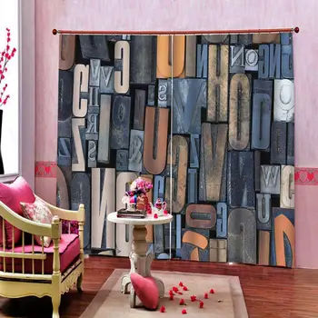English alphabet Curtains Retro Texts Setting Personalized Design For Living Room Bedroom Window Drapes 2 Panels With Hooks
English alphabet Curtains Retro Texts Setting Personalized Design For Living Room Bedroom Window Drapes 2 Panels With Hooks