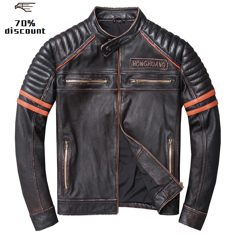 2020 Vintage Black Men Short Skulls Motorcycle Leather Jacket Plus Size XXXL Genuine Cowhide Spring Slim Fit Coat FREE SHIPPING
2020 Vintage Black Men Short Skulls Motorcycle Leather Jacket Plus Size XXXL Genuine Cowhide Spring Slim Fit Coat FREE SHIPPING