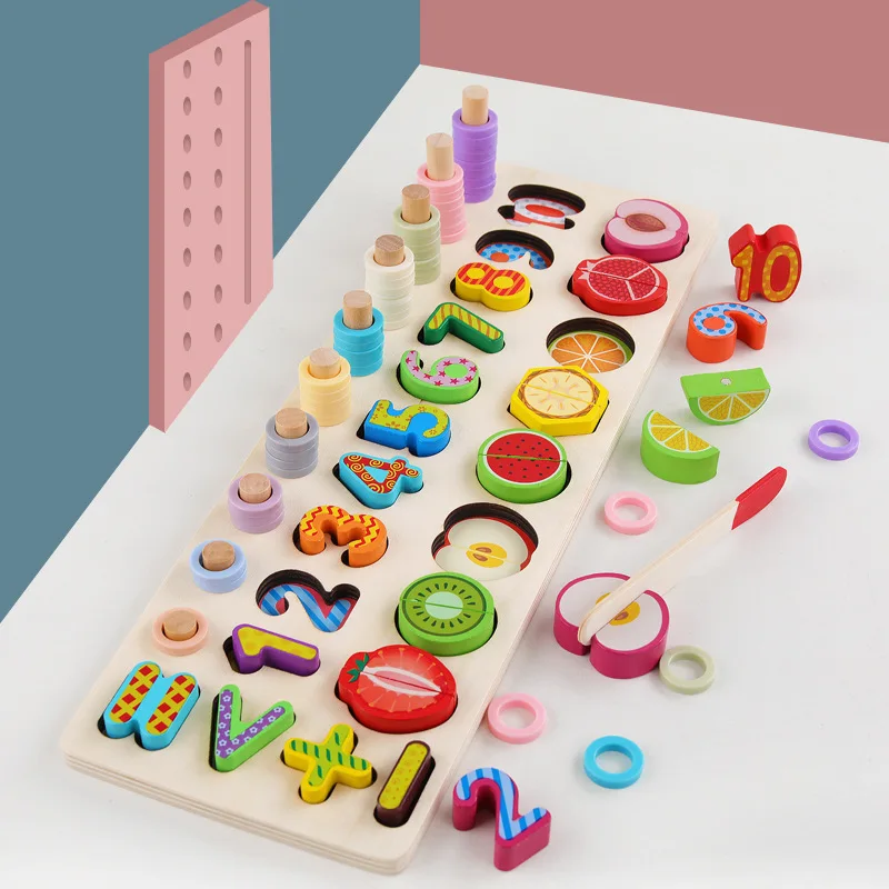 Wood Bay Fruit Three-in-One Numbers Board MB. 75 with Numbers Computing Cognitive Shape Matching Early Childhood Educational For
Wood Bay Fruit Three-in-One Numbers Board MB. 75 with Numbers Computing Cognitive Shape Matching Early Childhood Educational For