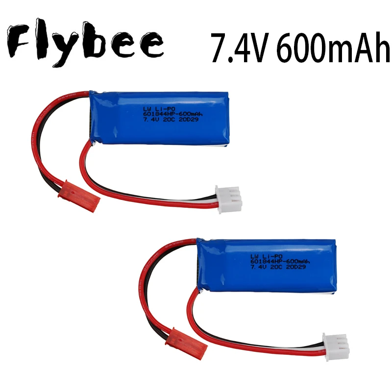 

Литий-Полимерный Аккумулятор 7,4 В, 600 мАч для WLtoys K969, K979, K989, K999, P929, P939, запчасти для радиоуправляемых автомобилей 2s, 7,4 В, аккумулятор для WLtoys, K969, аксессуары, 2 шт.