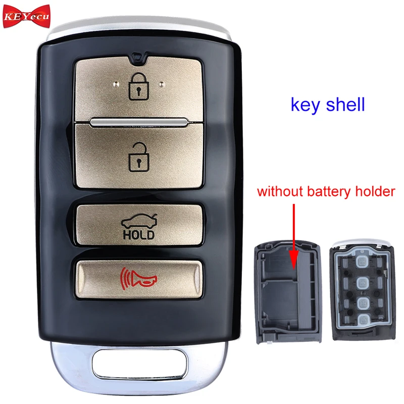 KEYECU for Kia Cadenza Without Battery Holder Remote Car Key Shell Case Fob Housing Cover 4 Button
KEYECU for Kia Cadenza Without Battery Holder Remote Car Key Shell Case Fob Housing Cover 4 Button